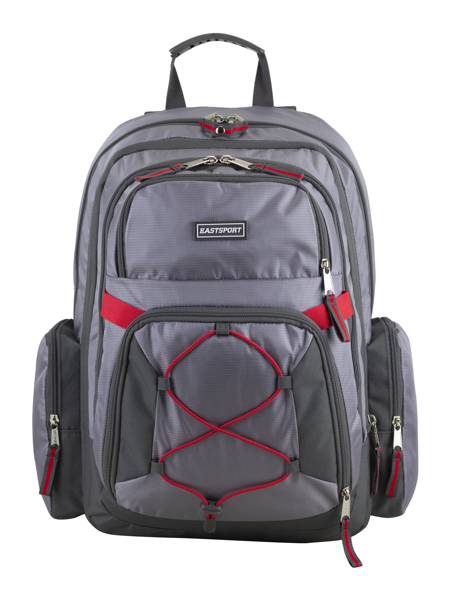 Eastsport Bungee Expandable Unisex Backpack Cool Gray