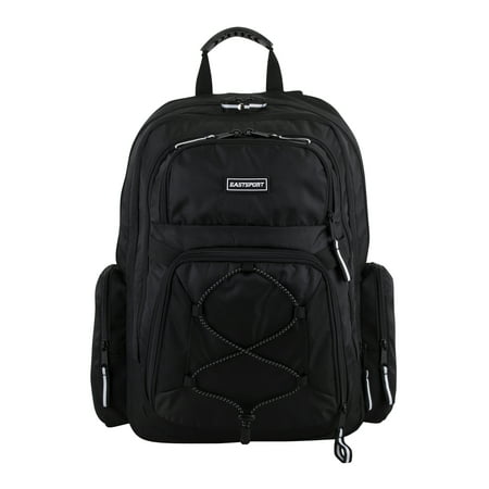 Eastsport Bungee Expandable Unisex Backpack, Black