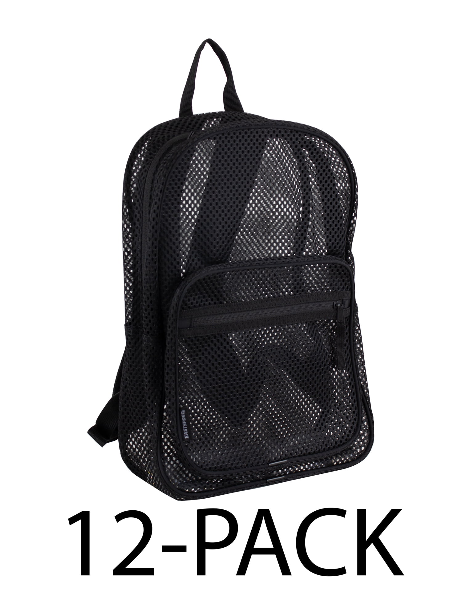 Eastsport City Mesh Backpack, Black (12-Pack)