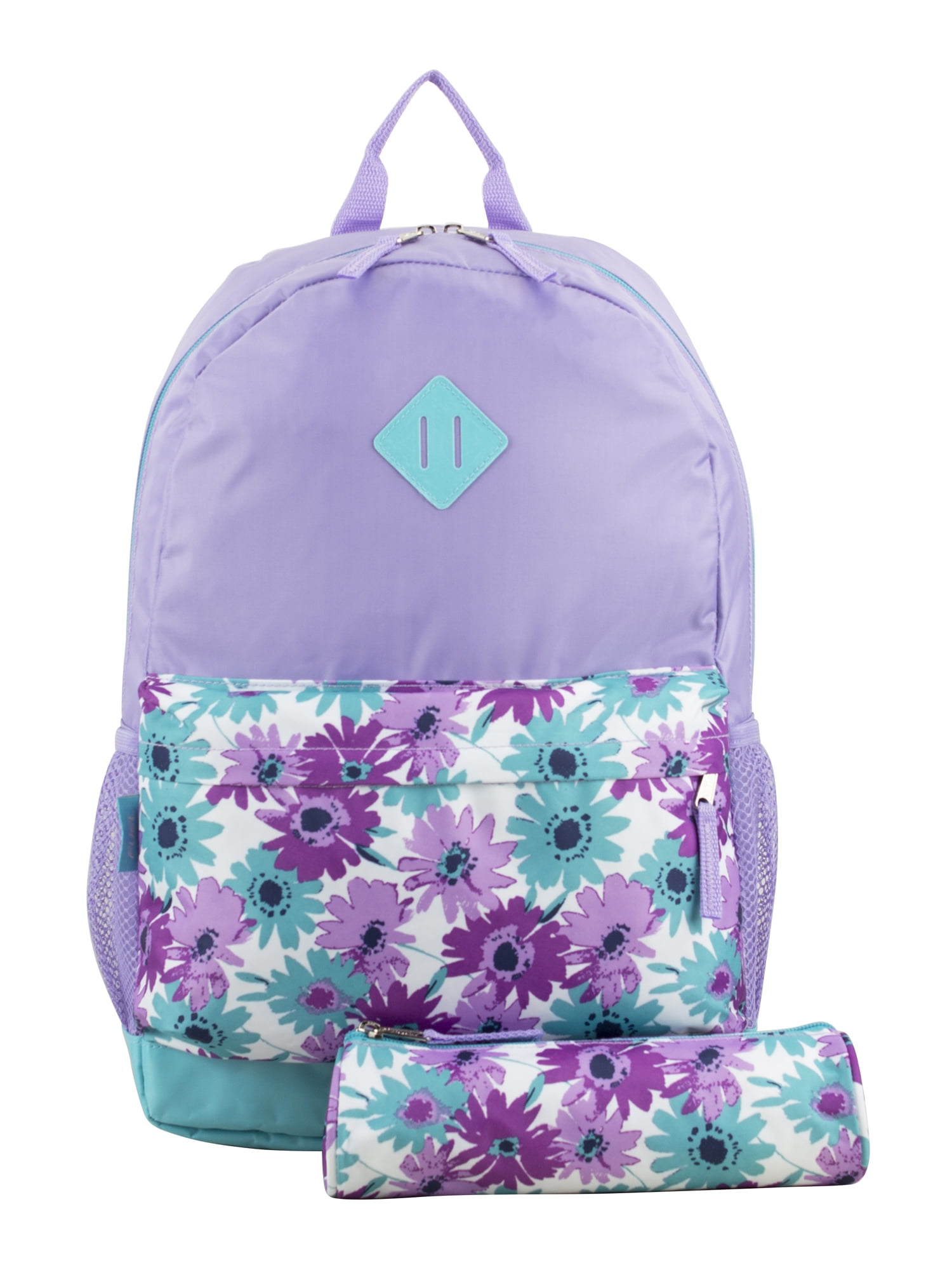 Eastsport Classic Dome Backpack with Matching Pencil Case, Lavender Flowers
