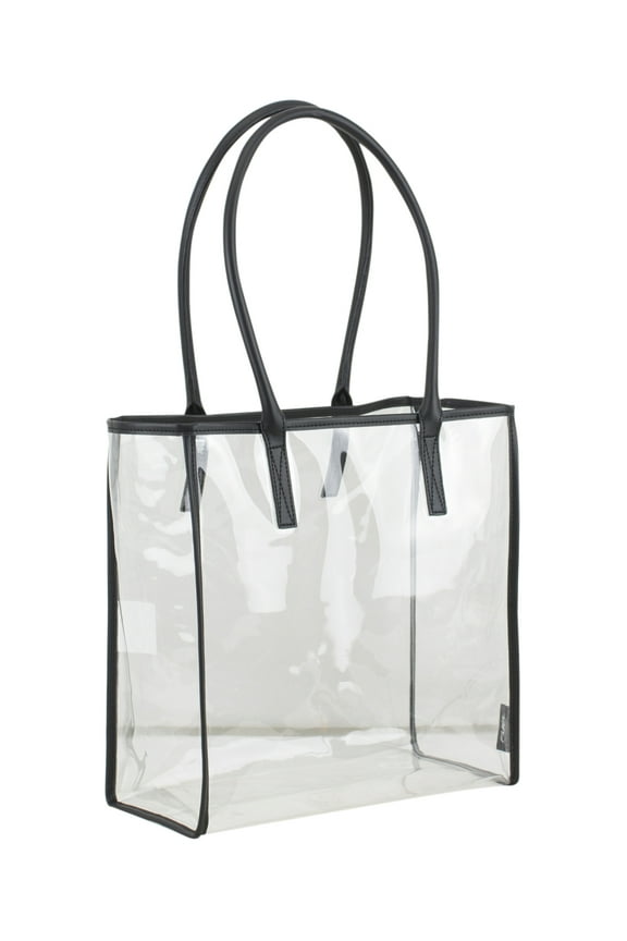 Clear All-Purpose Security Tote, Black