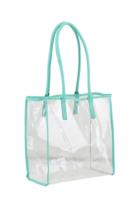 Clear All-Purpose Security Tote, Turquoise
