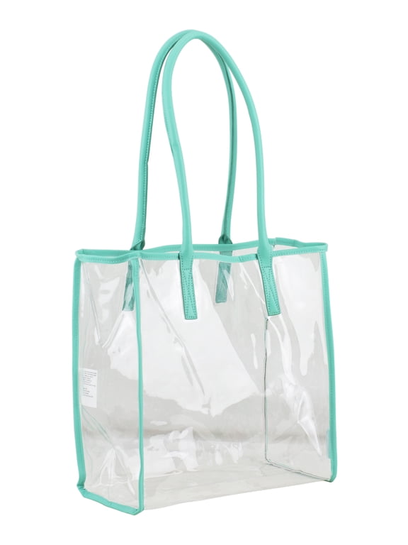 Clear All-Purpose Security Tote, Turquoise