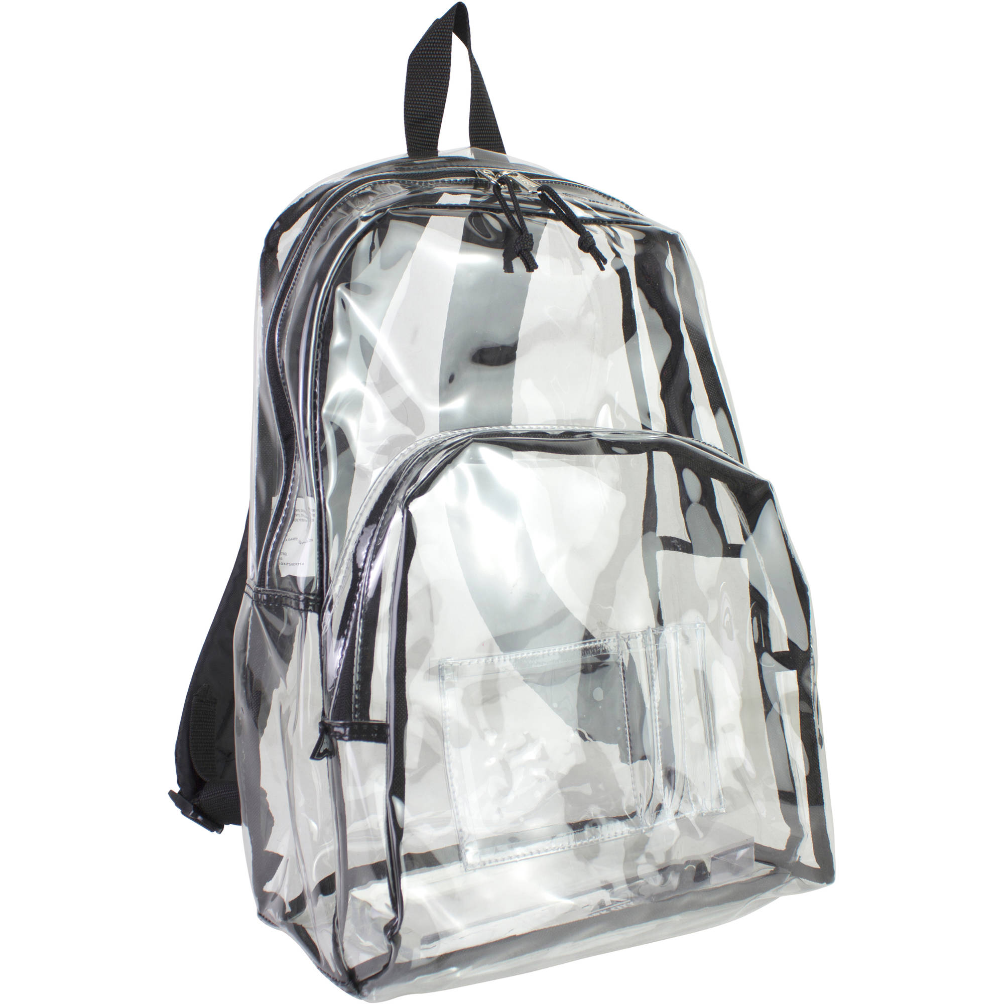 Eastsport Clear Backpack with Front Pocket and Adjustable Padded Shoulder Straps - image 1 of 4