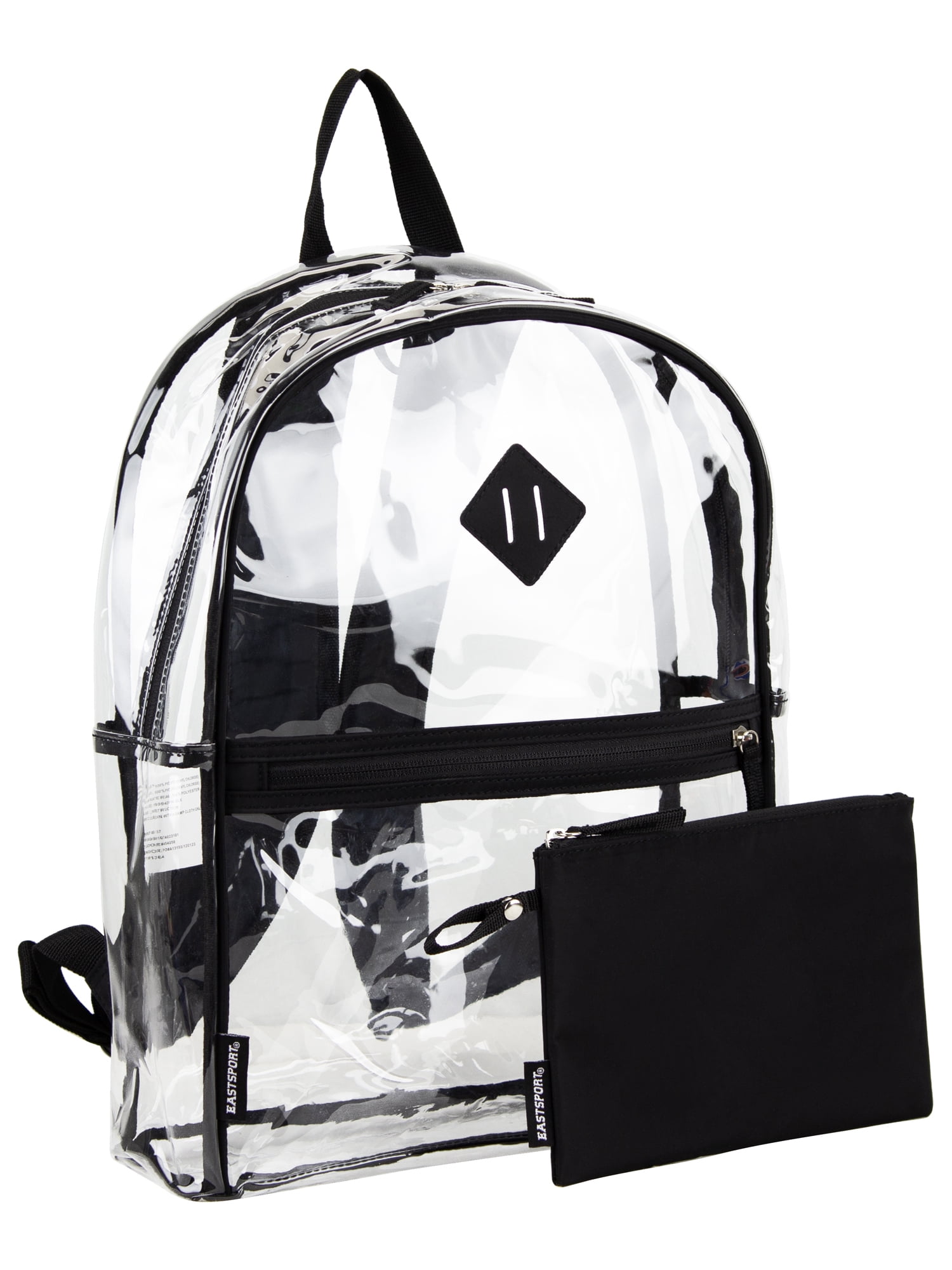 Eastsport Clear Backpack with Pencil Case Black Walmart
