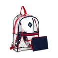 Eastsport Clear Backpack with Pencil Case, Blue/Red