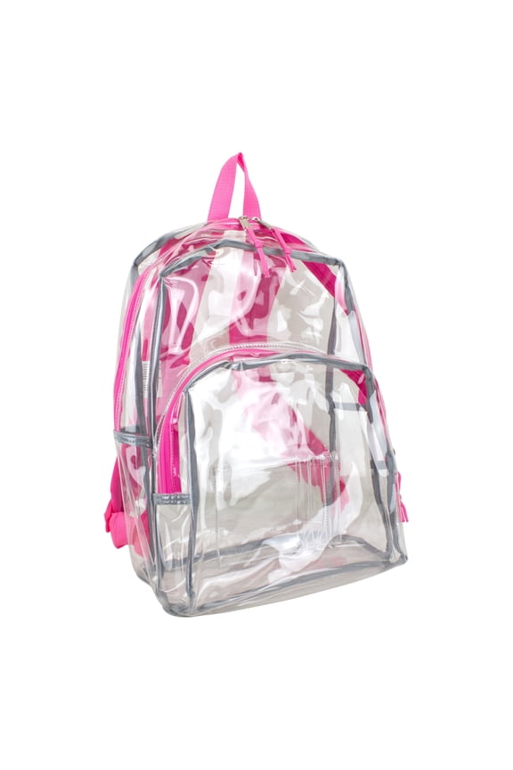 Clear Two-Compartment Backpack with Adjustable Straps for School and Events