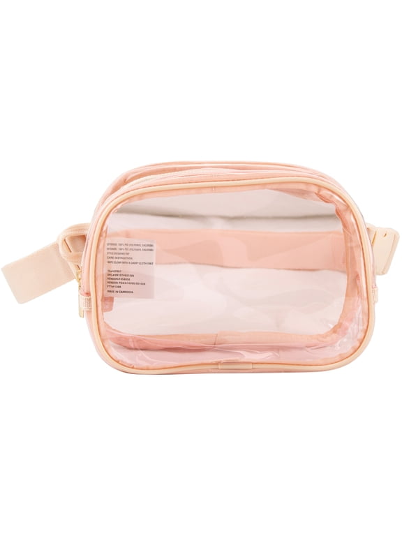 Clear Fashion Cross Body Media Bag, Blush