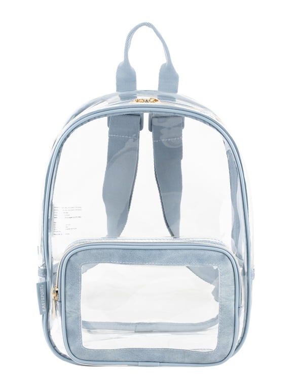 Clear Fashion Dome Framed Backpack, Denim