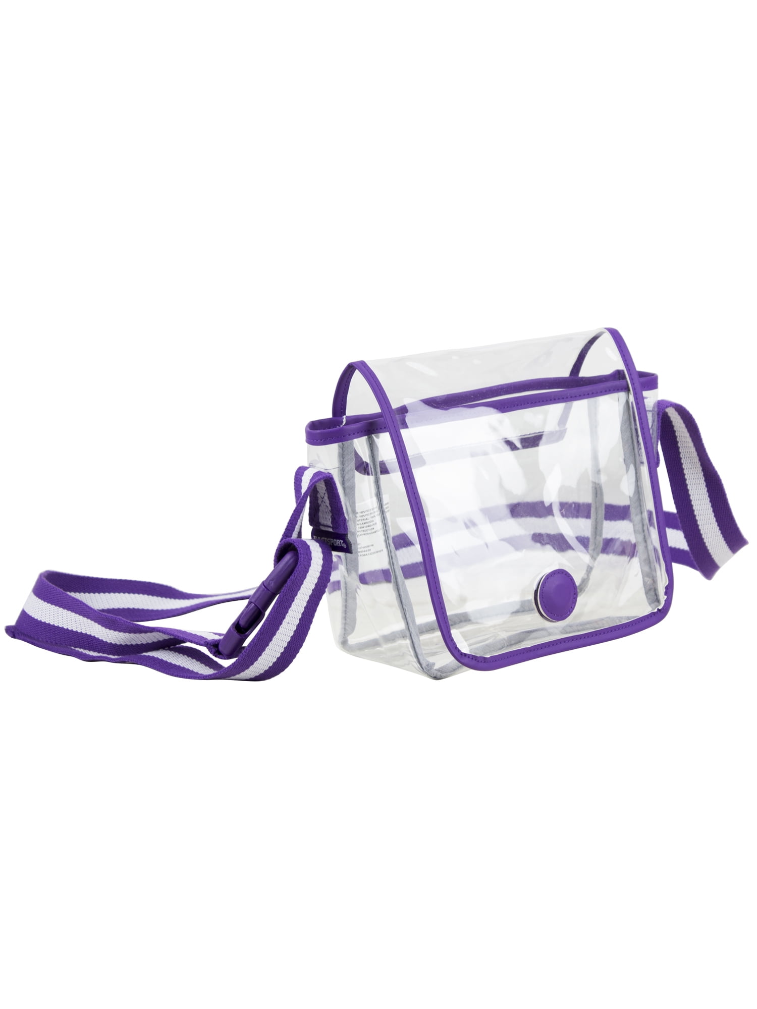Eastsport Clear Stadium Cross Body, Purple