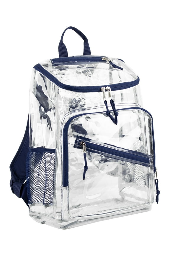 Unisex Clear Top Loader Backpack, Midnight Blue