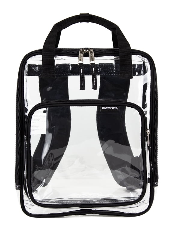 Double Handle Clear Backpack, Black