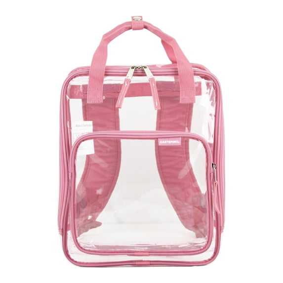 Eastsport Double Handle Clear Backpack, Pink Lemonade