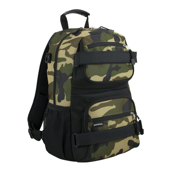 Eastsport Double Strap Skater Backpack, Army Camo