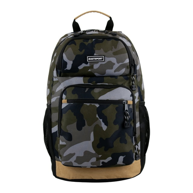 Eastsport Unisex Essential Backpack, Army Camo/Suede