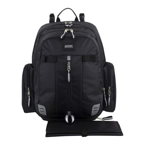 Eastsport Expandable Utopia Backpack Diaper Bag, Black, for Baby, Unisex