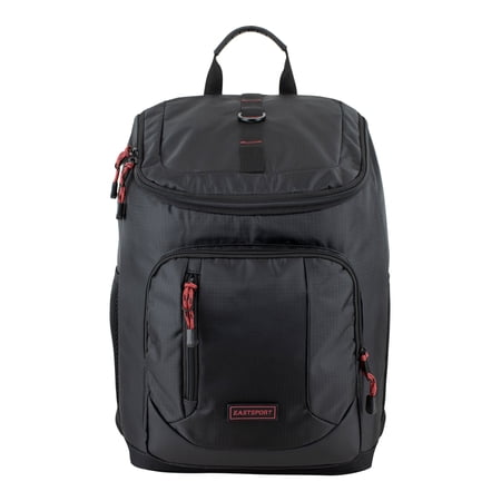 Eastsport Unisex 17.5" Fortress Top Loader Backpack, Black