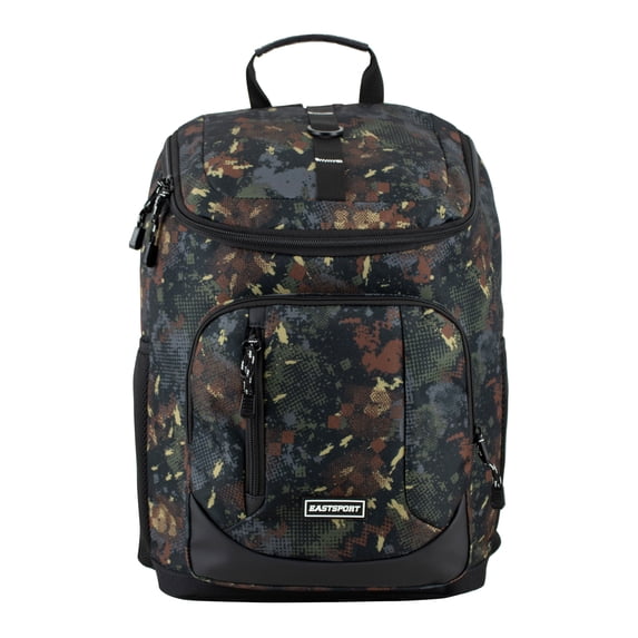 Eastsport Unisex 17.5" Fortress Top Loader Backpack, Camo Edge