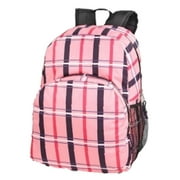 Eastsport Fuel Pink Sketchy Plaid 18 Backpack, School Travel Bag