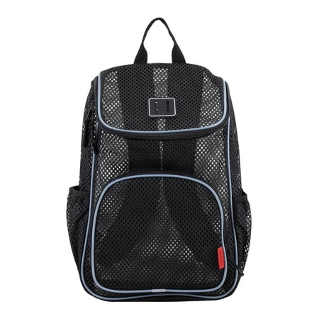 Eastsport Unisex 16" Isle Pro Mesh Top Loader Backpack, Black/Gray