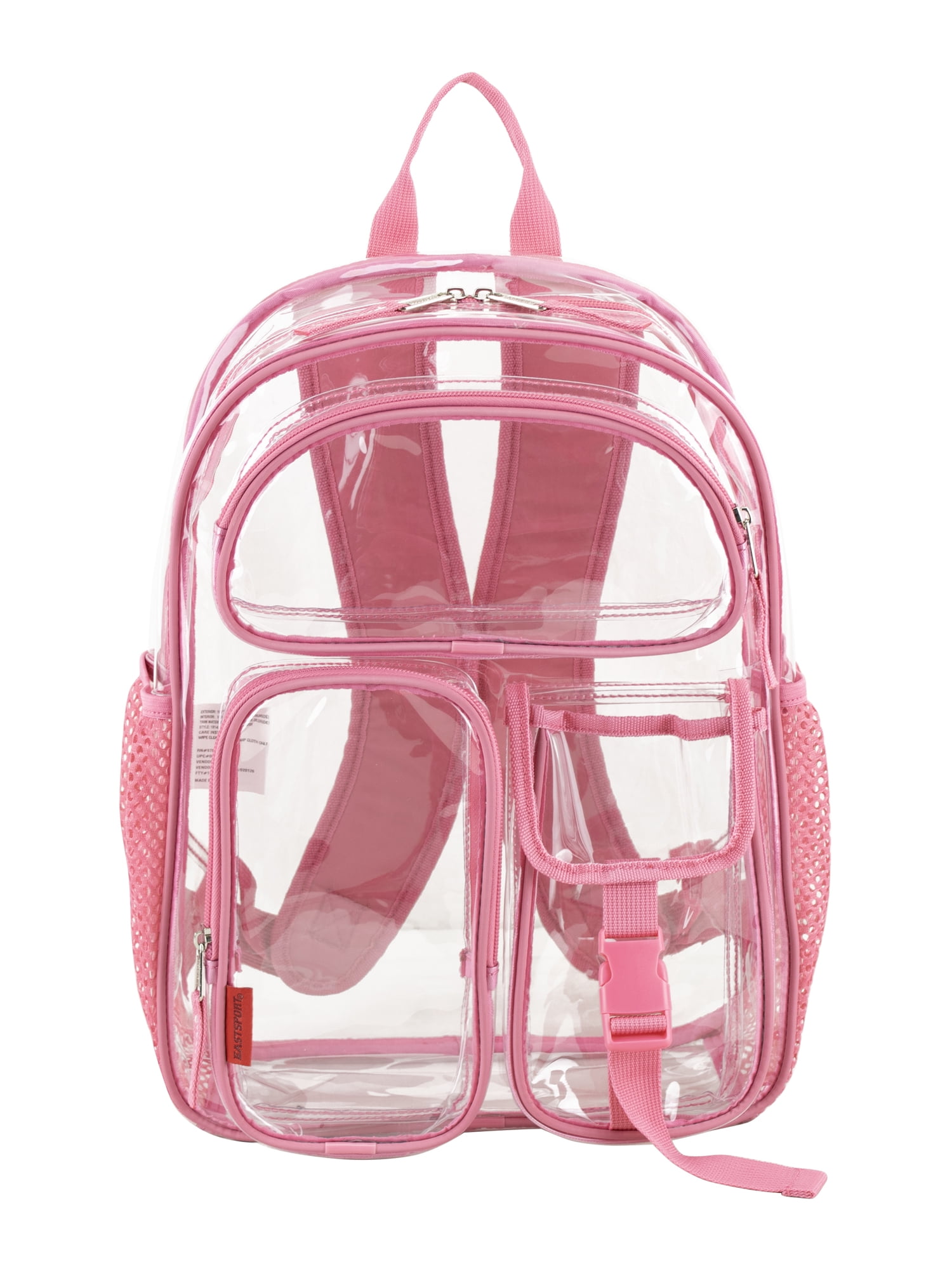 Eastsport Unisex 16" Junction Cargo Clear Backpack, Chateau Rose