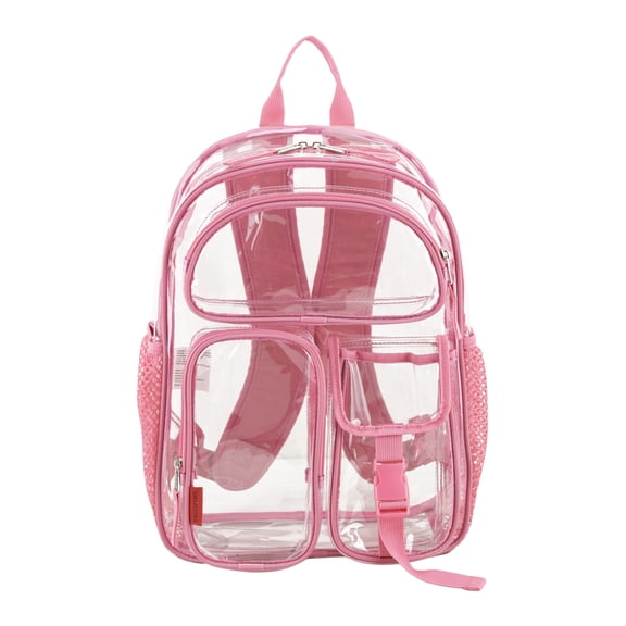Eastsport Unisex 16" Junction Cargo Clear Backpack, Chateau Rose