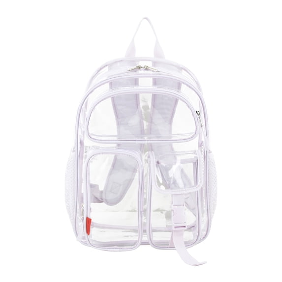Eastsport Unisex 16" Junction Cargo Clear Backpack, Lavender Fog