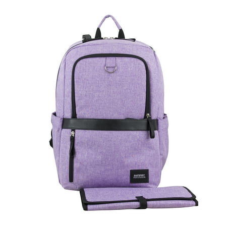 Eastsport Large Rubin Weekender Tech Backpack Diaper Bag for Adults and Kids, Light Purple