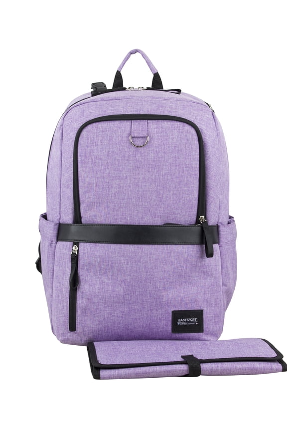 Large Rubin Weekender Tech Backpack Diaper Bag for Adults and Kids, Light Purple