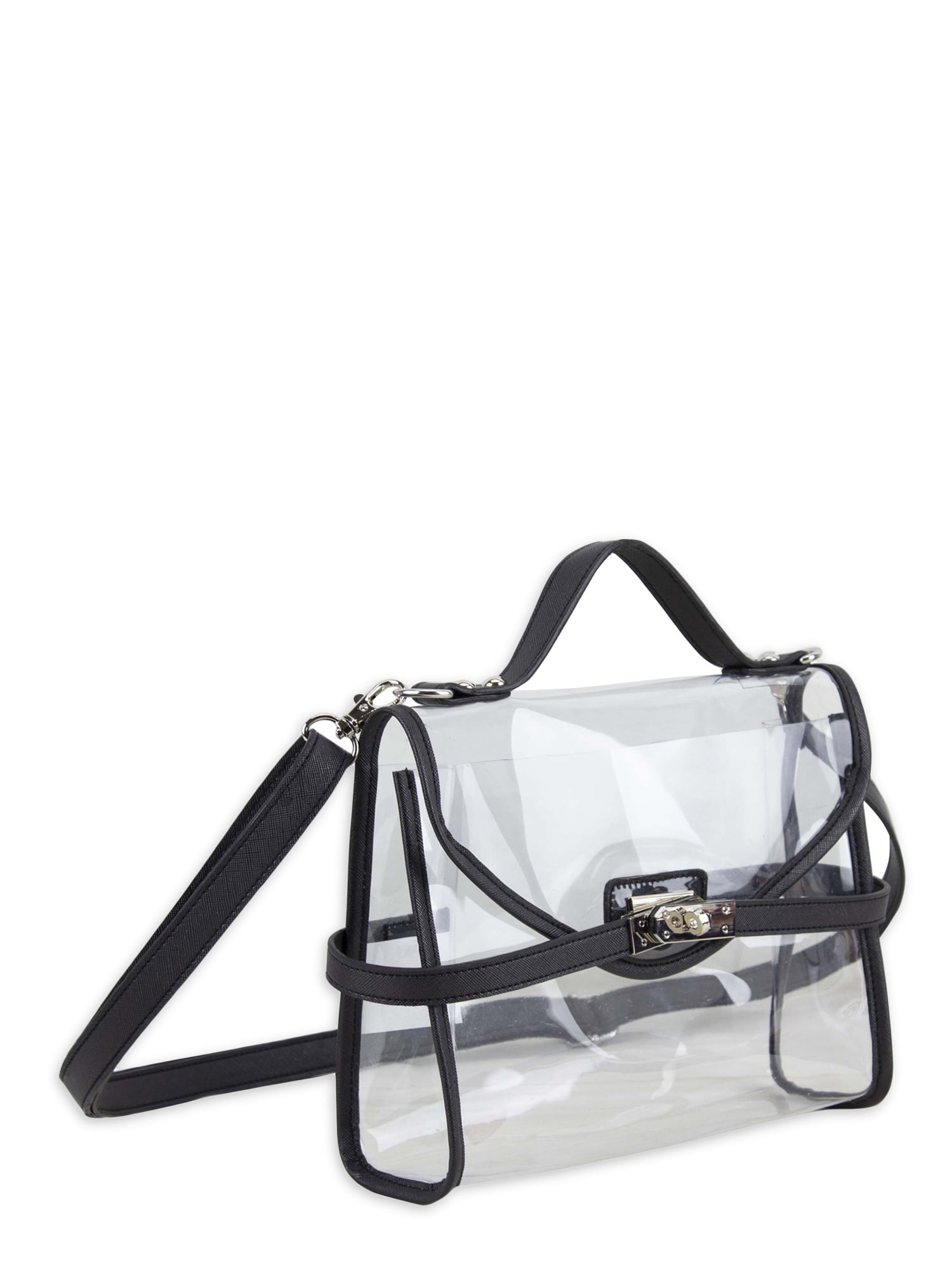 Eastsport Limited Women's Landon Crossbody Bag with Metal Turnlock, Black