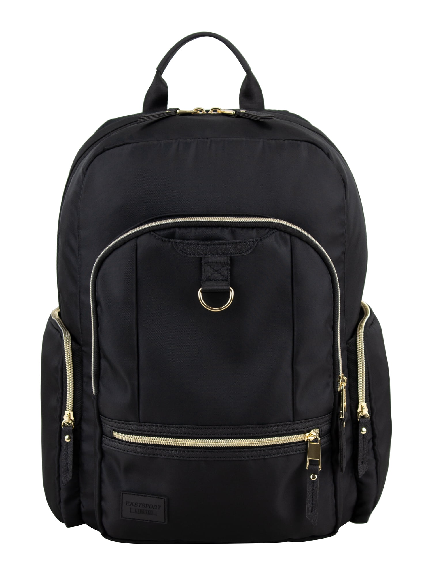 Eastsport Unisex Lauren 2.0 Backpack, Black/Gold