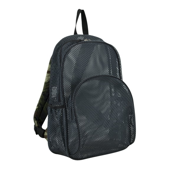 Eastsport Mesh Backpack With Adjustable Padded Shoulder Straps, Graphite/Camo