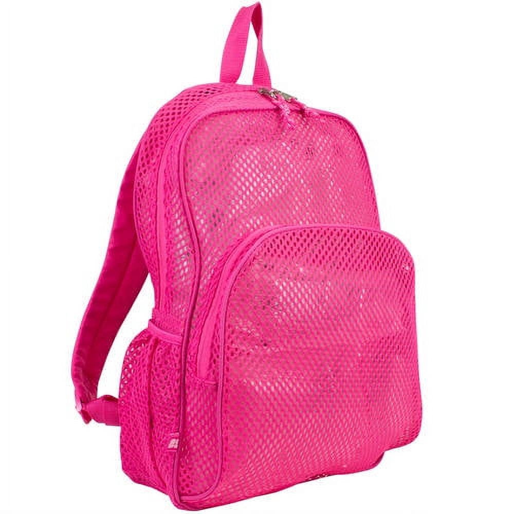 Eastsport Mesh Backpack With Adjustable Padded Shoulder Straps, Pink