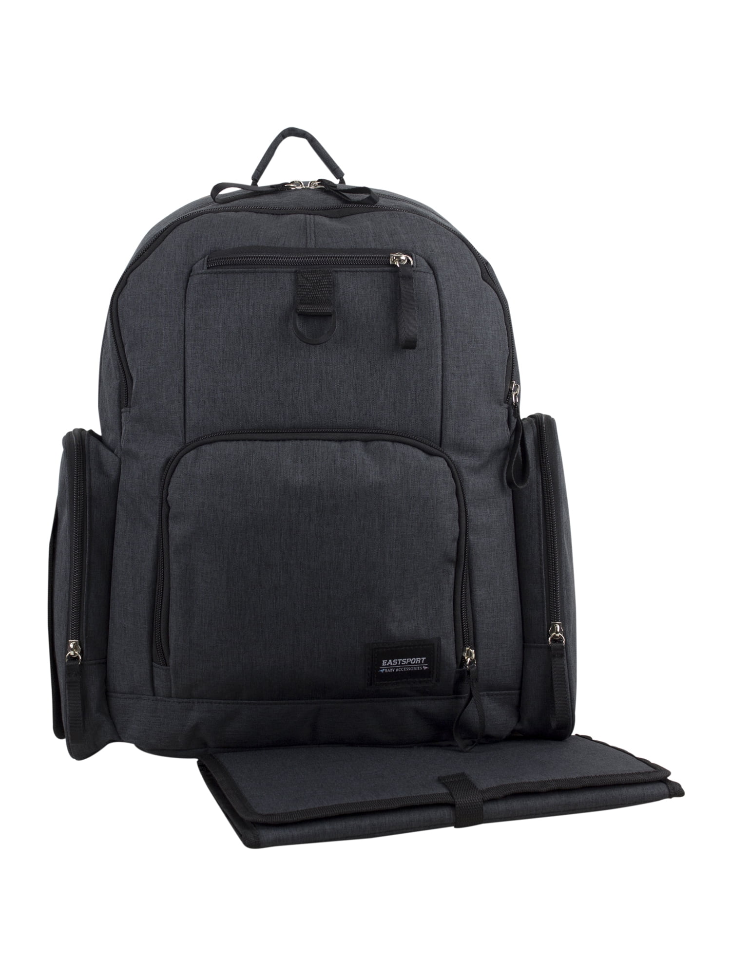 Eastsport Multi-Function Bond St. Large Diaper Backpack with Changing Pad, Dark Grey