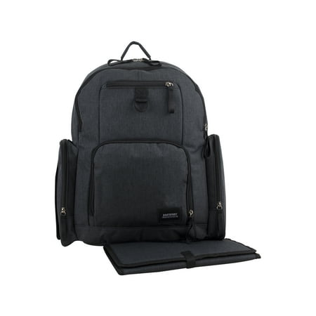 Eastsport Multi-Function Bond St. Large Diaper Backpack with Changing Pad, Dark Grey