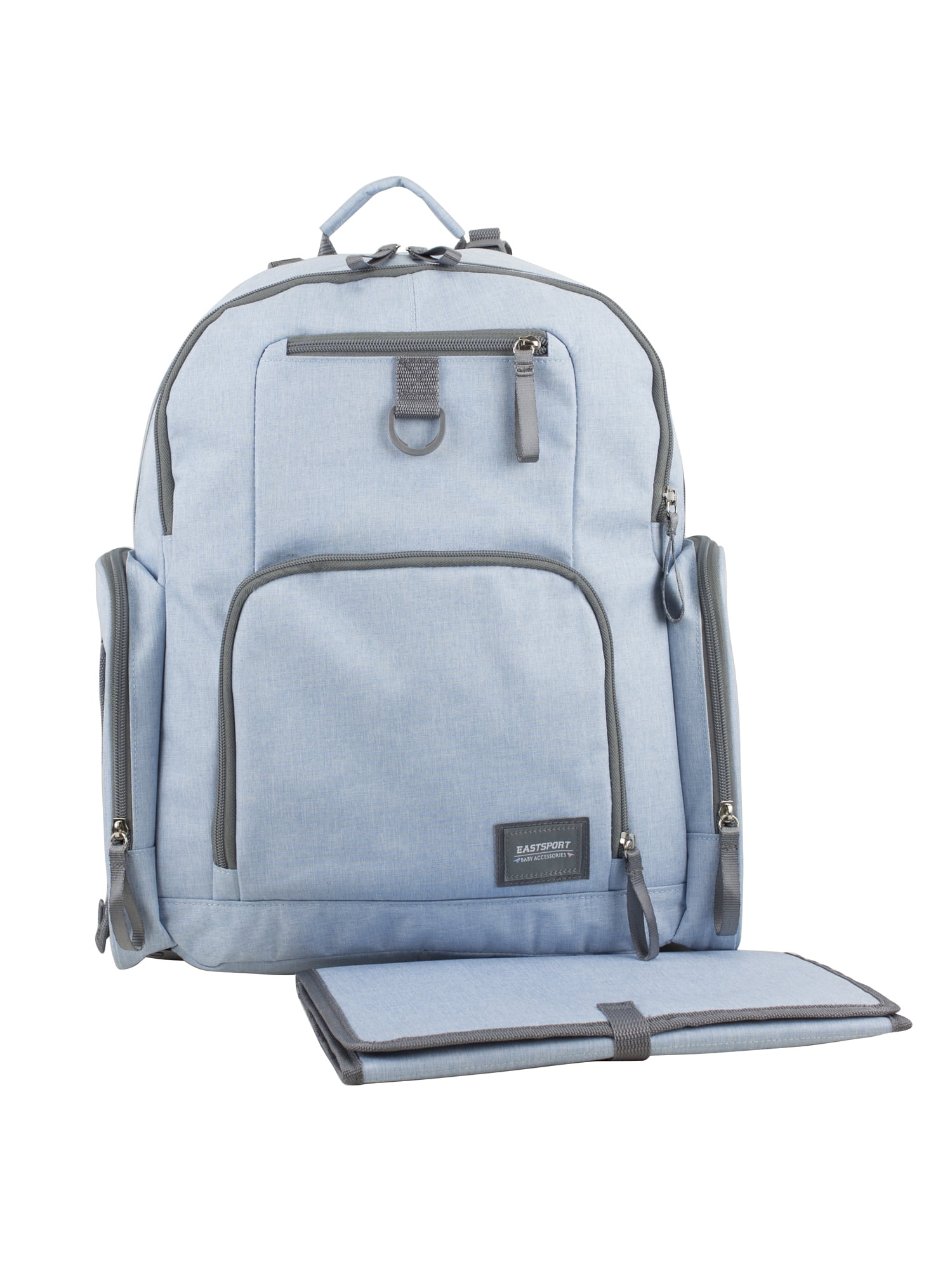 Eastsport Multi-Function Bond St. Large Backpack Diaper Bag with Changing Pad, Light Blue, For All Ages
