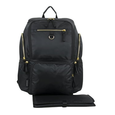 Eastsport Multi-Function Large Capacity Lafayette St. Backpack Diaper Bag with Bonus Changing Pad, Black