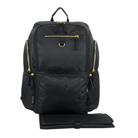 Eastsport Lafayette St. Large Capacity Multi-Function Backpack Diaper Bag with Changing Pad, Black