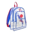 thumbnail image 1 of Eastsport Multi-Purpose Clear Backpack with Front Pocket, Adjustable Straps, Dynamic Blue/Poppy Red, 1 of 7