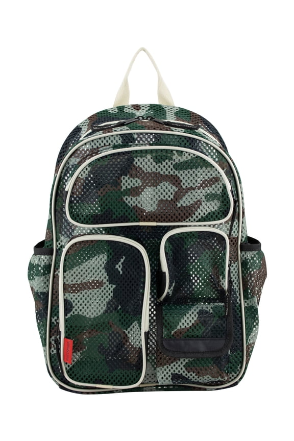 Unisex 16" Pro Cargo Mesh Backpack, Army Camo