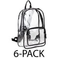 thumbnail image 1 of Eastsport Spark Clear Backpack, Black (6-Pack), 1 of 8