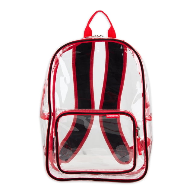 Eastsport Spark Clear Backpack, Red/Black