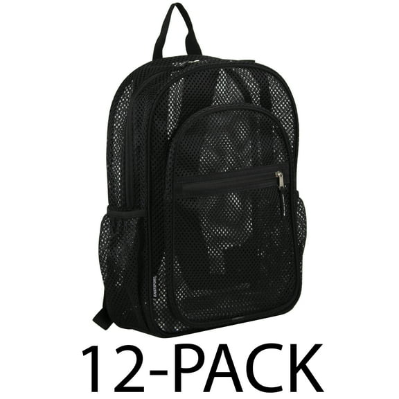 Eastsport Spark Mesh Backpack, Black (12-Pack)