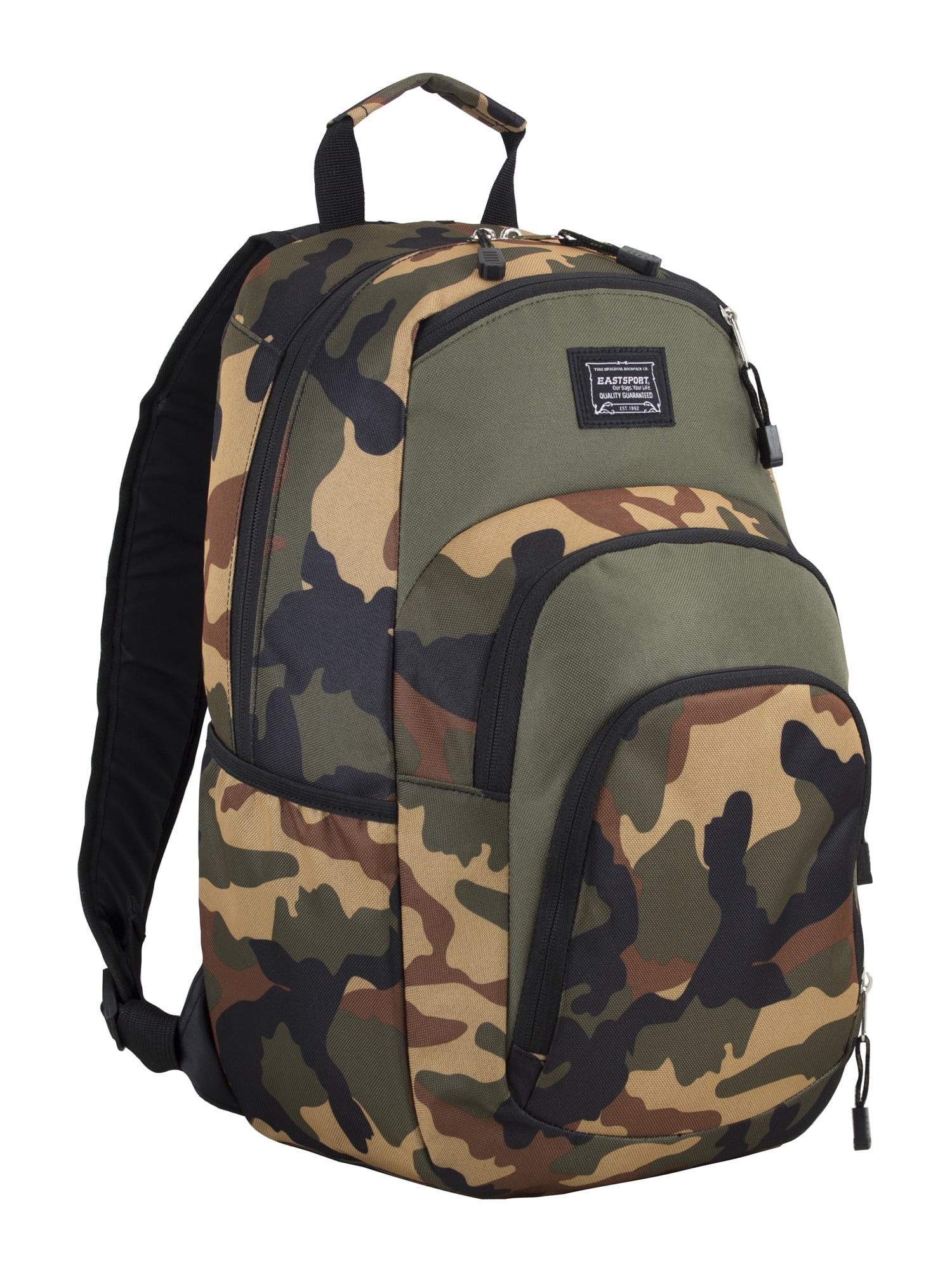Eastsport Sport Tier Athleisure Army Green Camo Backpack with Adjustable Straps
