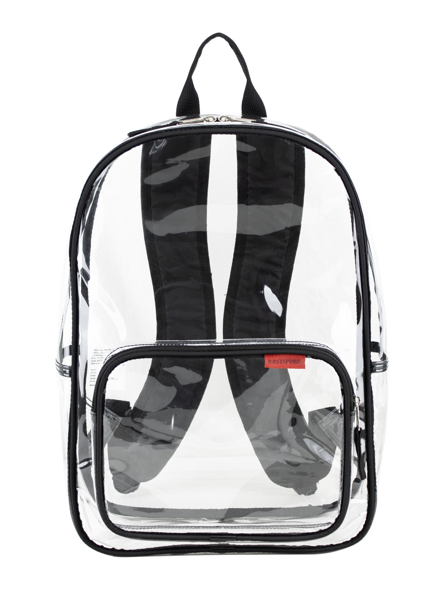 Eastsport Unisex 16" Success Clear Backpack, Black