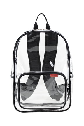 Unisex 16" Success Clear Backpack, Black