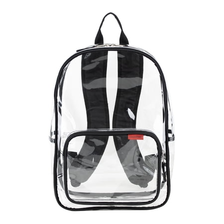 Eastsport Unisex 16" Success Clear Backpack, Black