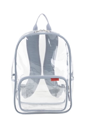 Unisex 16" Success Clear Backpack, Cool Gray