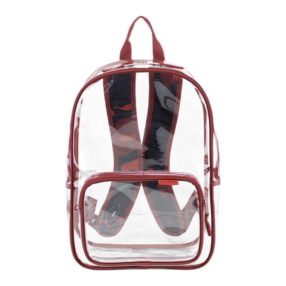 Eastsport Unisex 16" Success Clear Backpack, Red Camo