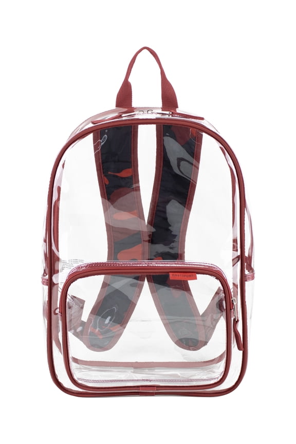 Unisex 16" Success Clear Backpack, Red Camo